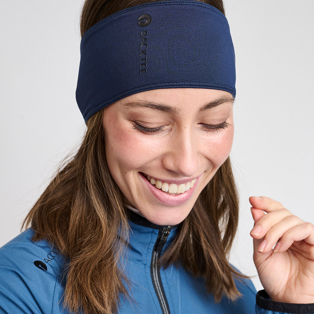 Baselayer-Stirnband für Damen, Marineblau