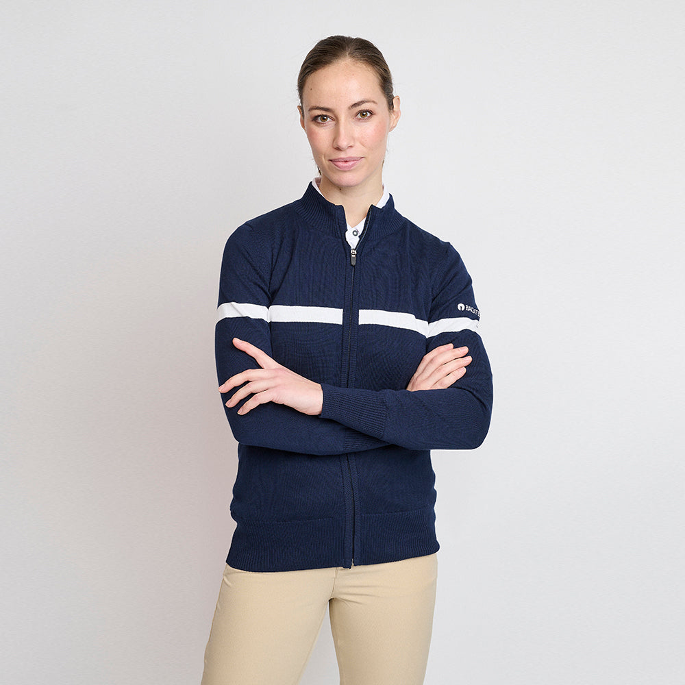 Bio-Windbreaker-Pullover für Damen, Marineblau