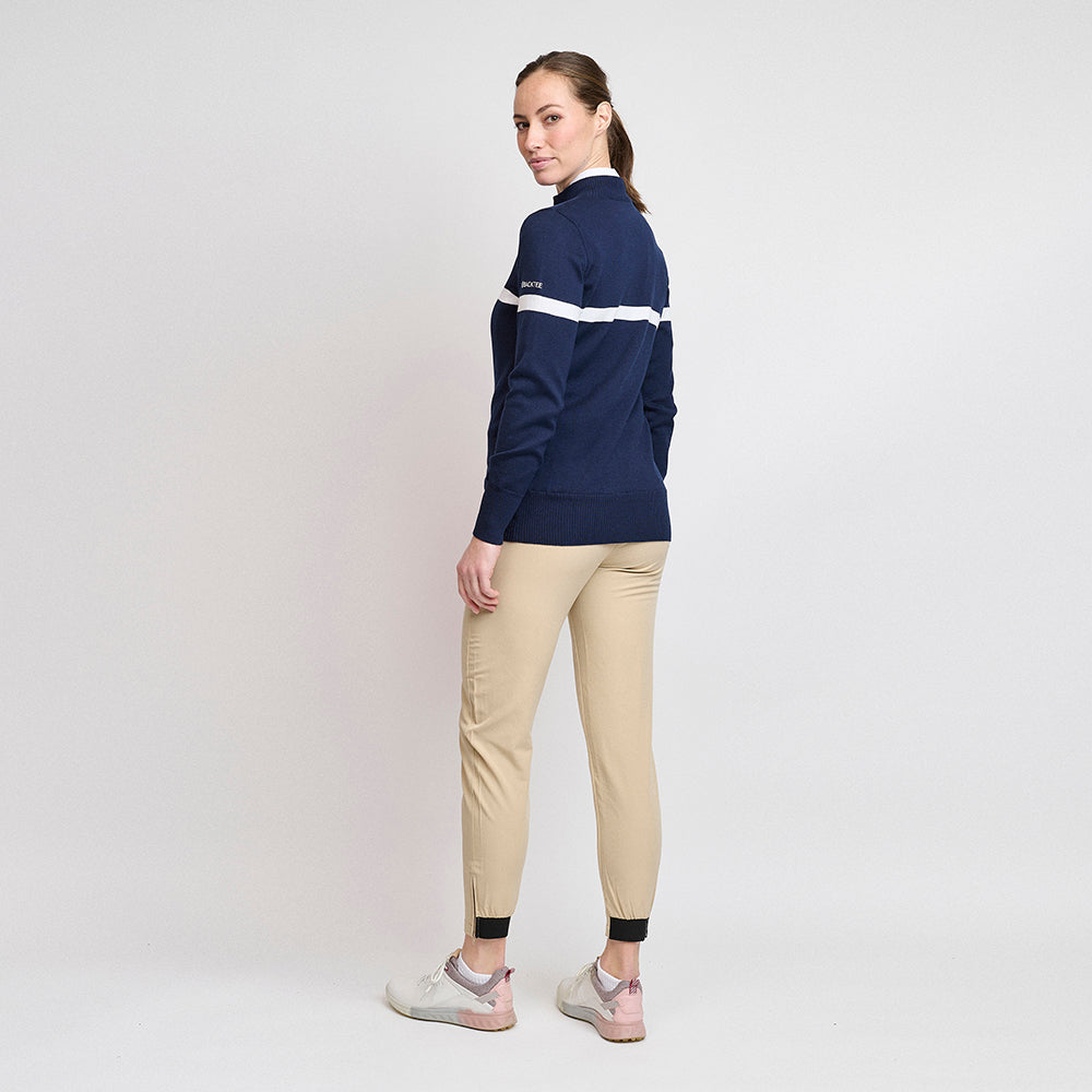 Bio-Windbreaker-Pullover für Damen, Marineblau