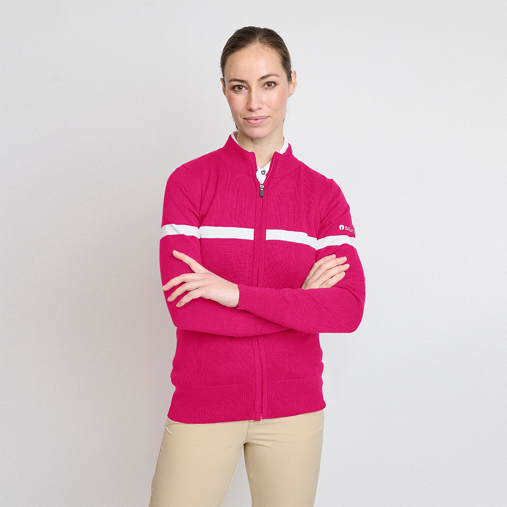 Bio-Windbreaker-Pullover für Damen, Fuchsia