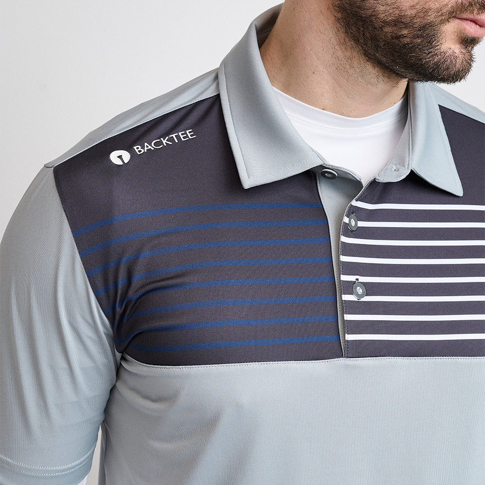 Herren-Golfpolo, Hellgrau