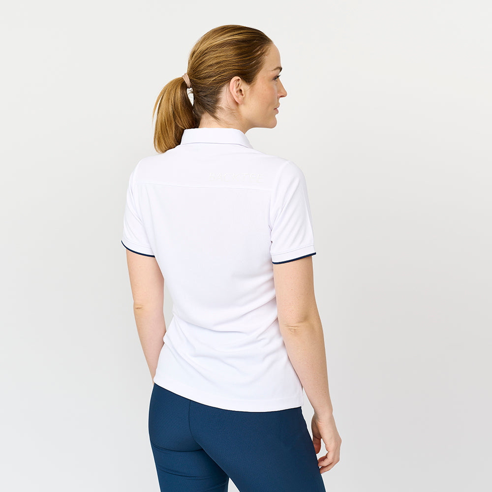 Klassisches Poloshirt für Damen, Weiß