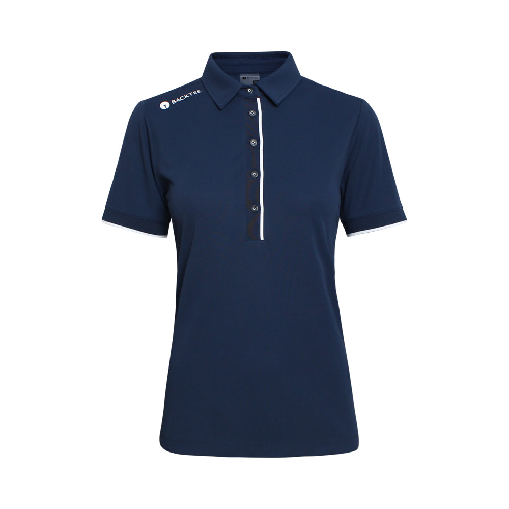 Klassisches Poloshirt für Damen, Marineblau