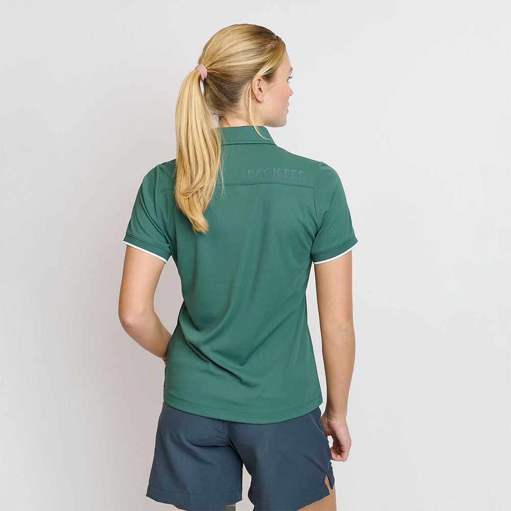 Klassisches Poloshirt für Damen, Bistrogrün