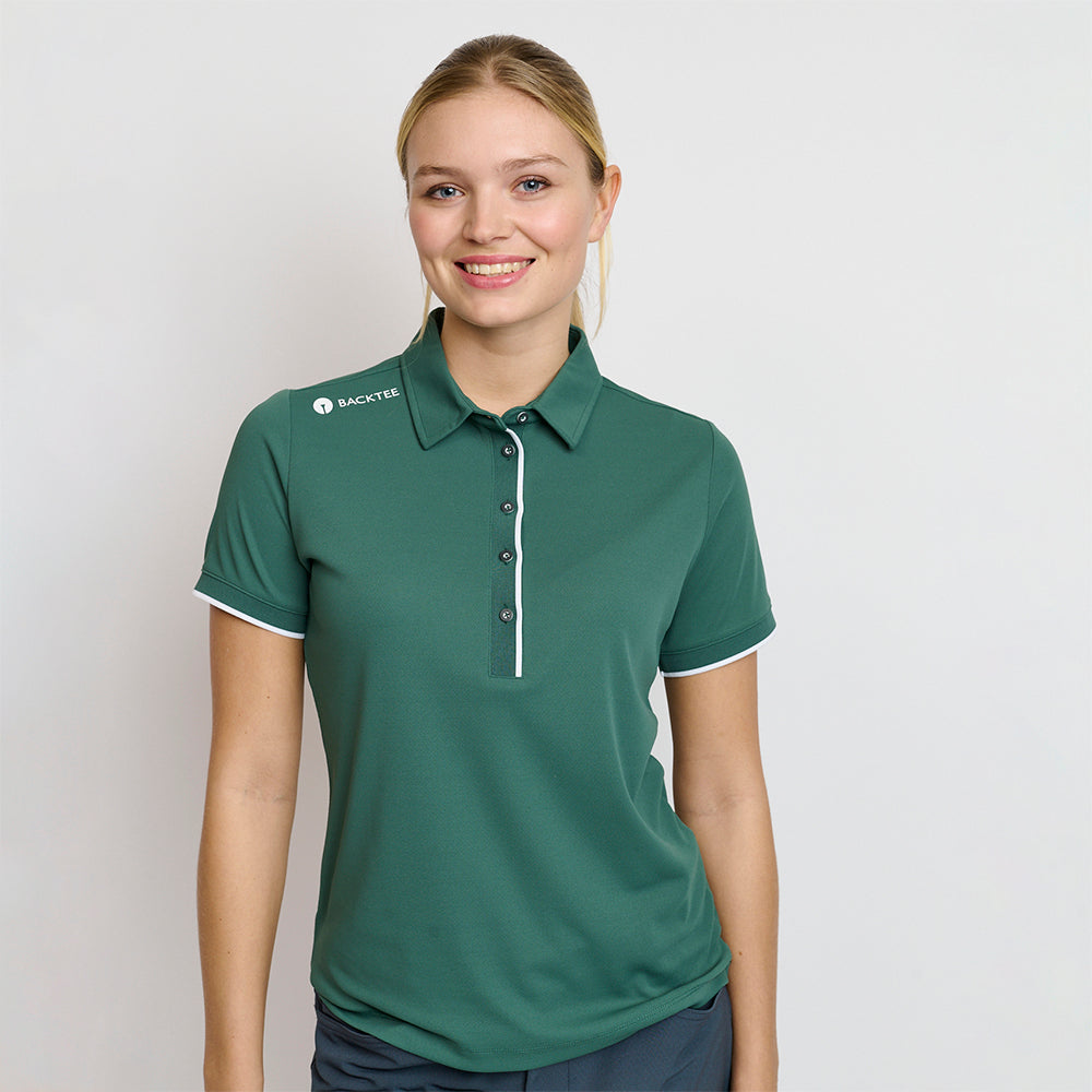 Klassisches Poloshirt für Damen, Bistrogrün