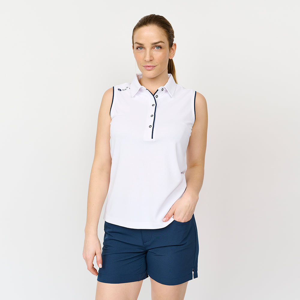 Klassisches Poloshirt für Damen, Weiß