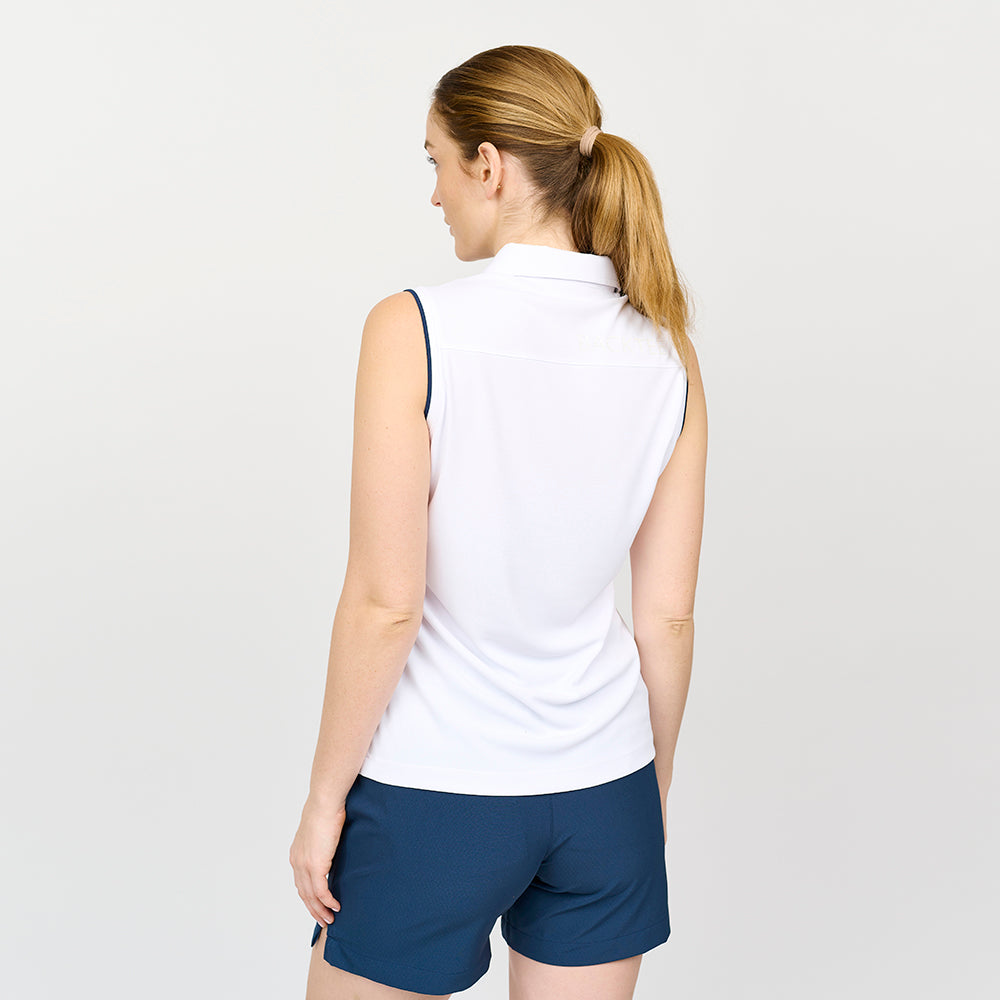 Klassisches Poloshirt für Damen, Weiß