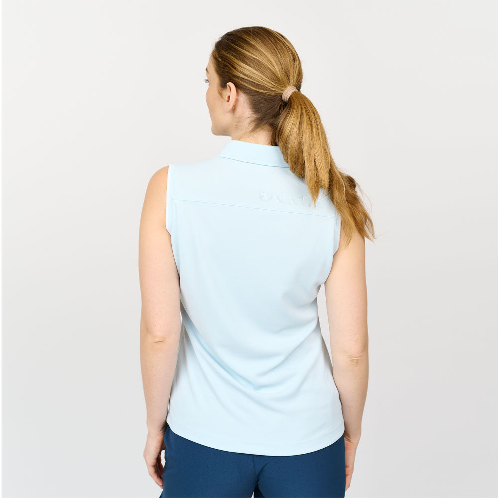 Klassisches Poloshirt für Damen, Hellblau