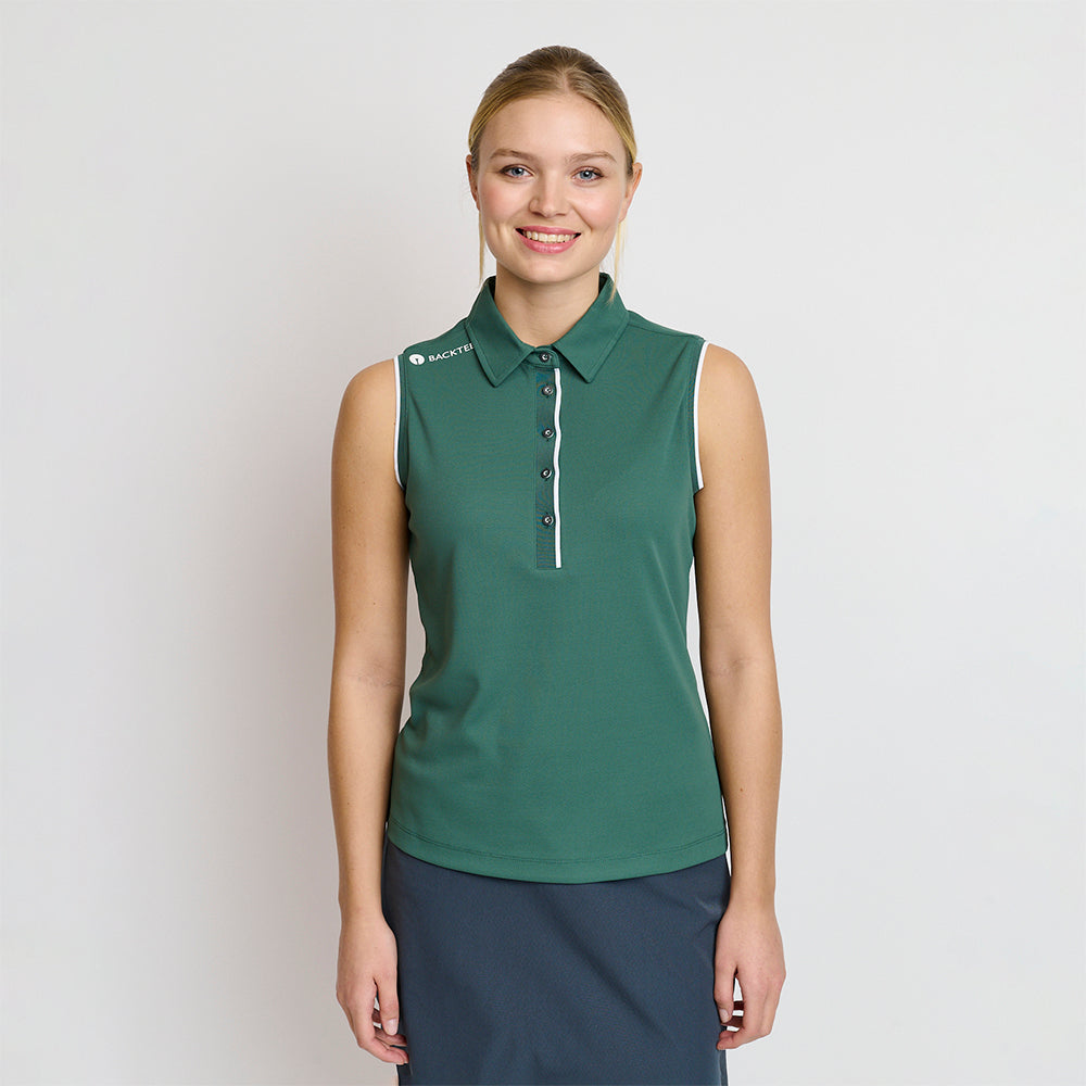 Klassisches Poloshirt für Damen, Bistrogrün