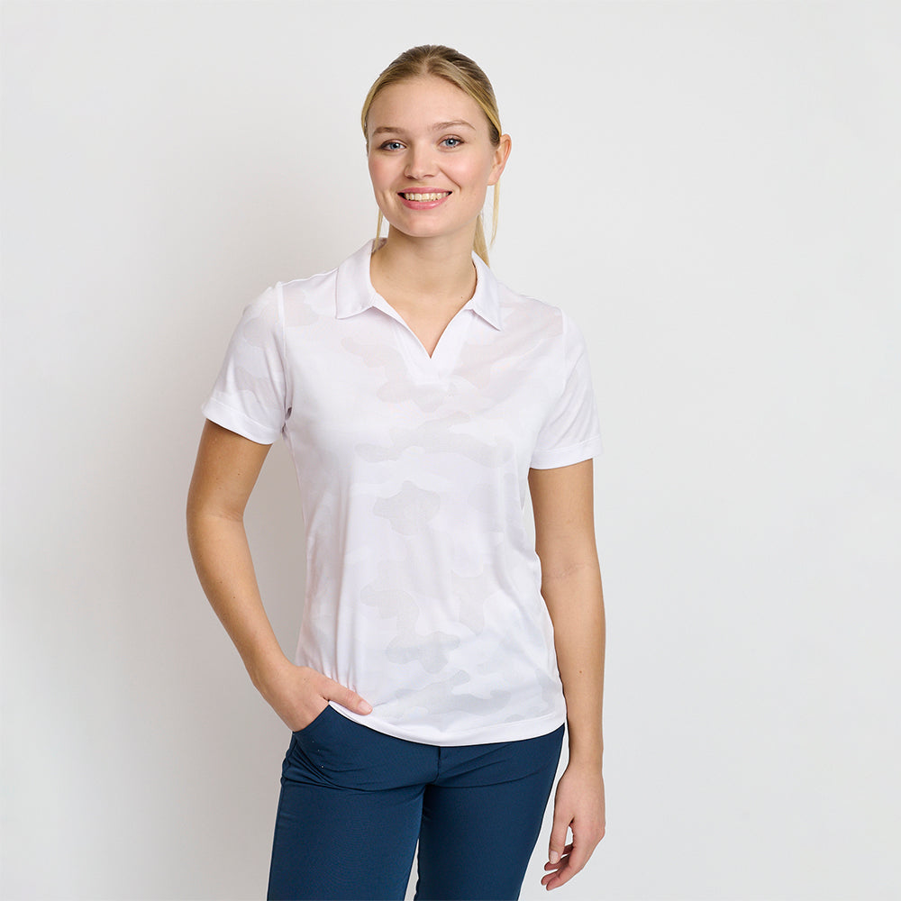 Camou-Polo für Damen, Weiß