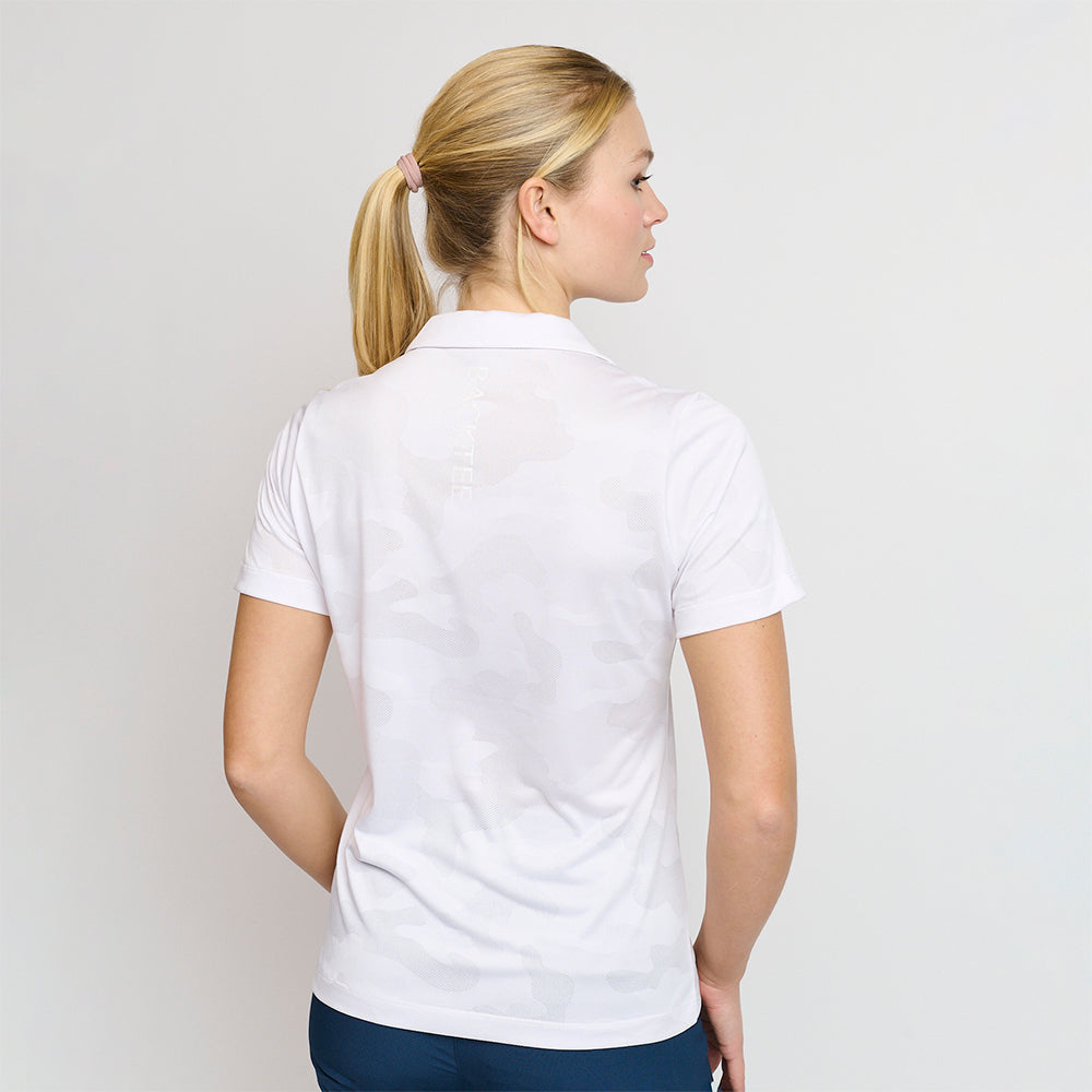 Camou-Polo für Damen, Weiß