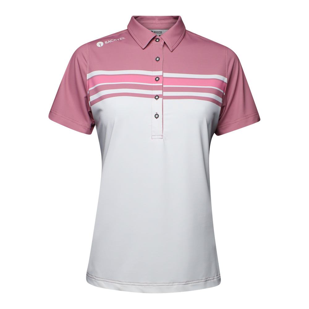 Vertikales Poloshirt für Damen, Foxglove