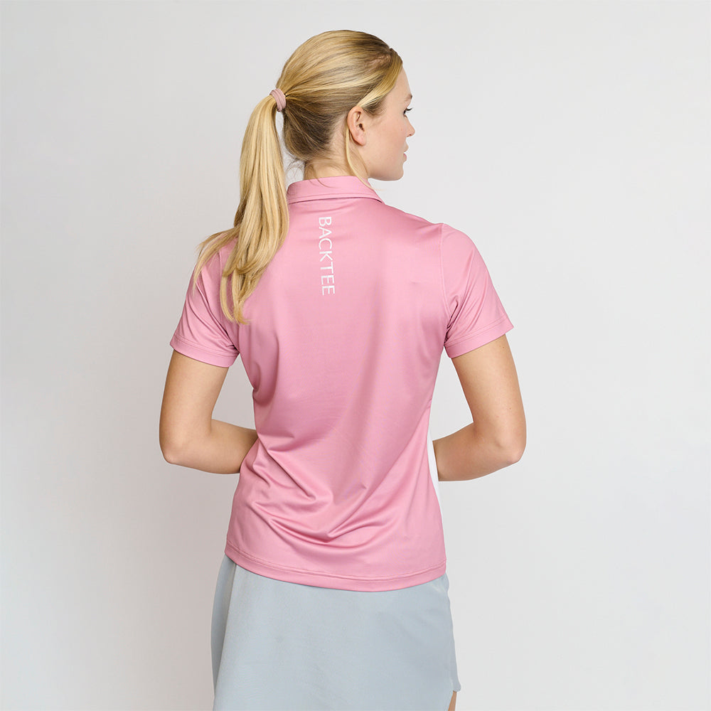 Vertikales Poloshirt für Damen, Foxglove