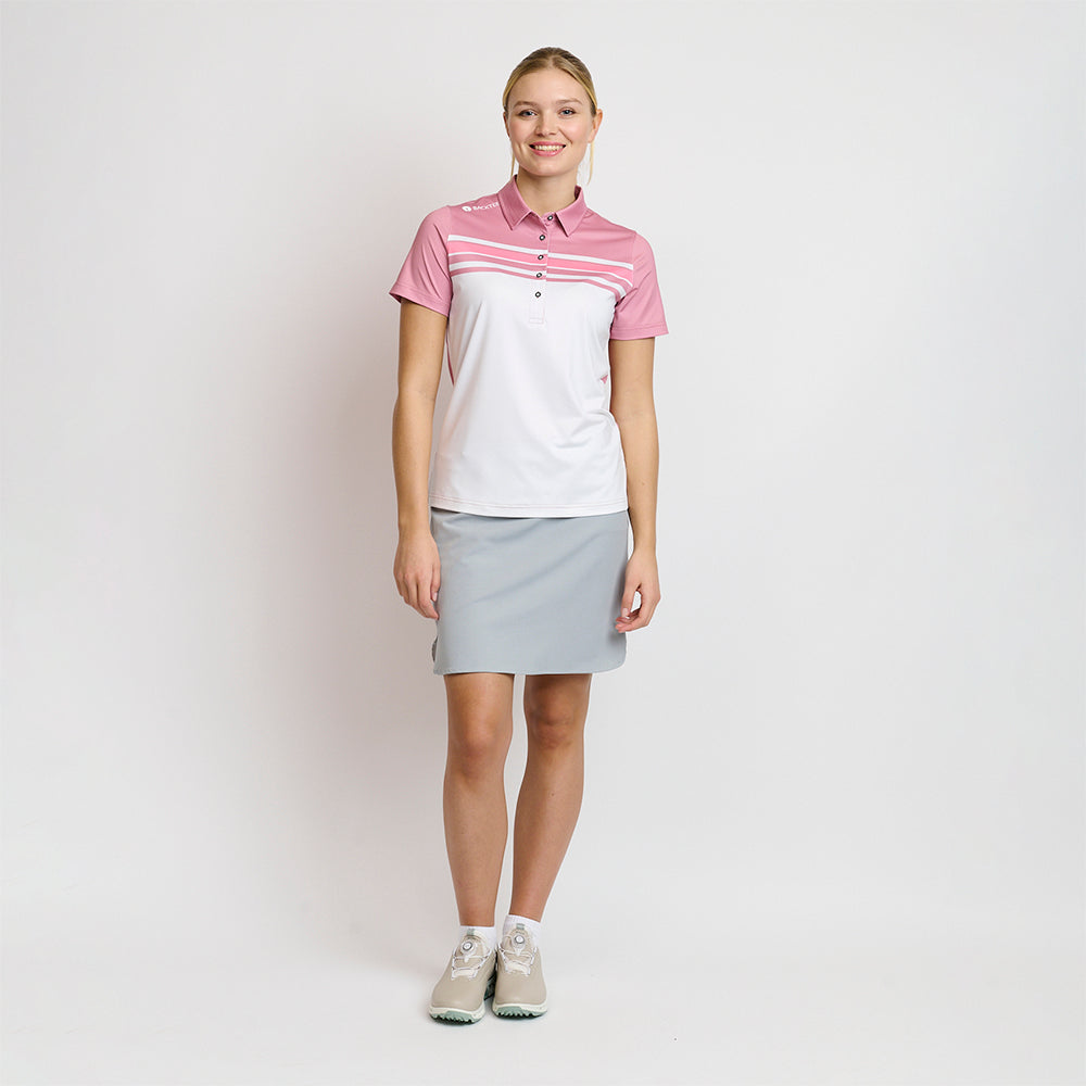 Vertikales Poloshirt für Damen, Foxglove