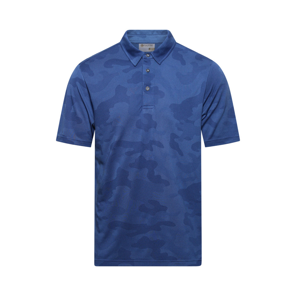 Herren-Camouflage-Polo, True Navy