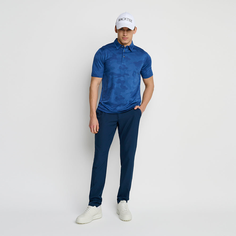 Herren-Camouflage-Polo, True Navy