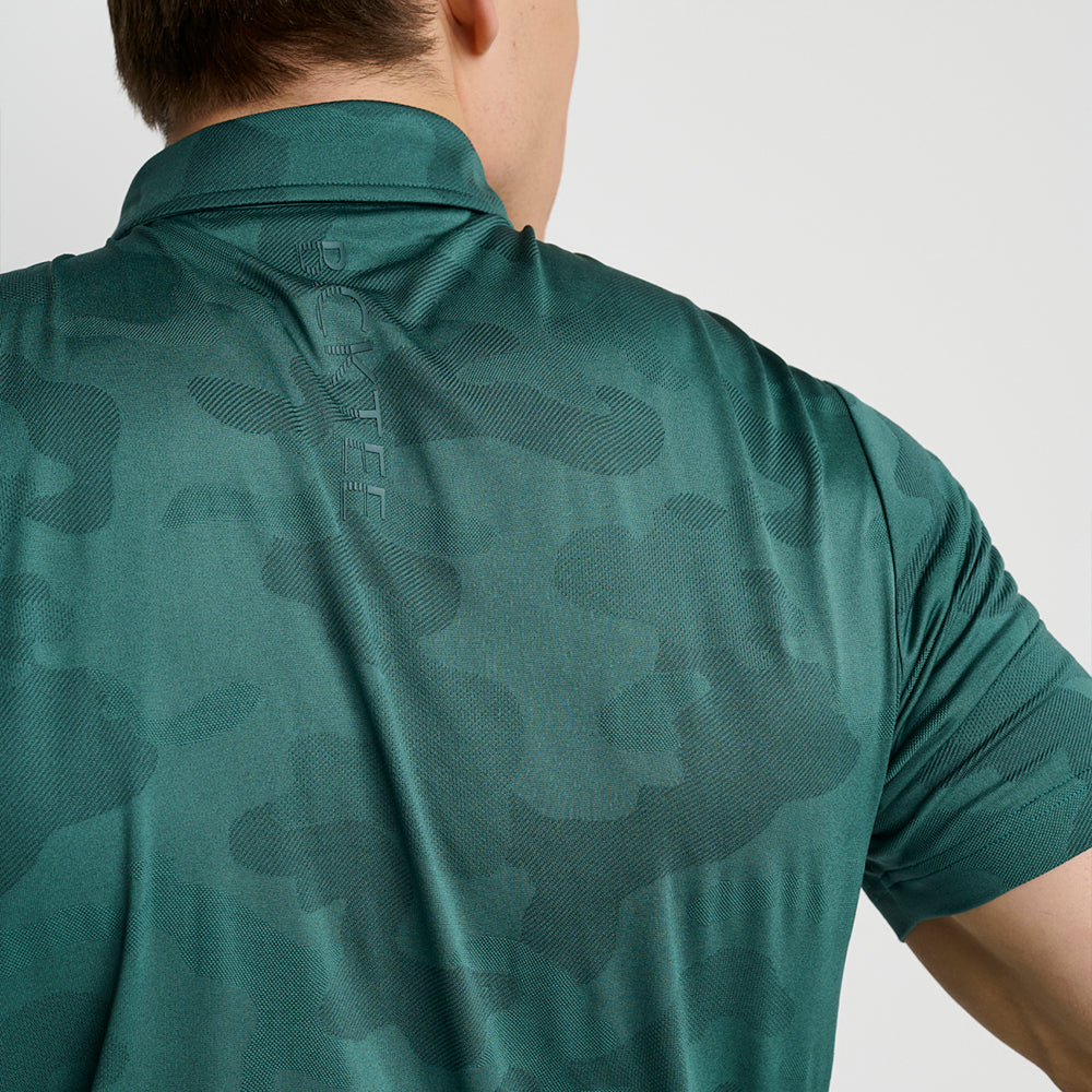 Herren-Camouflage-Polo, Bistrogrün