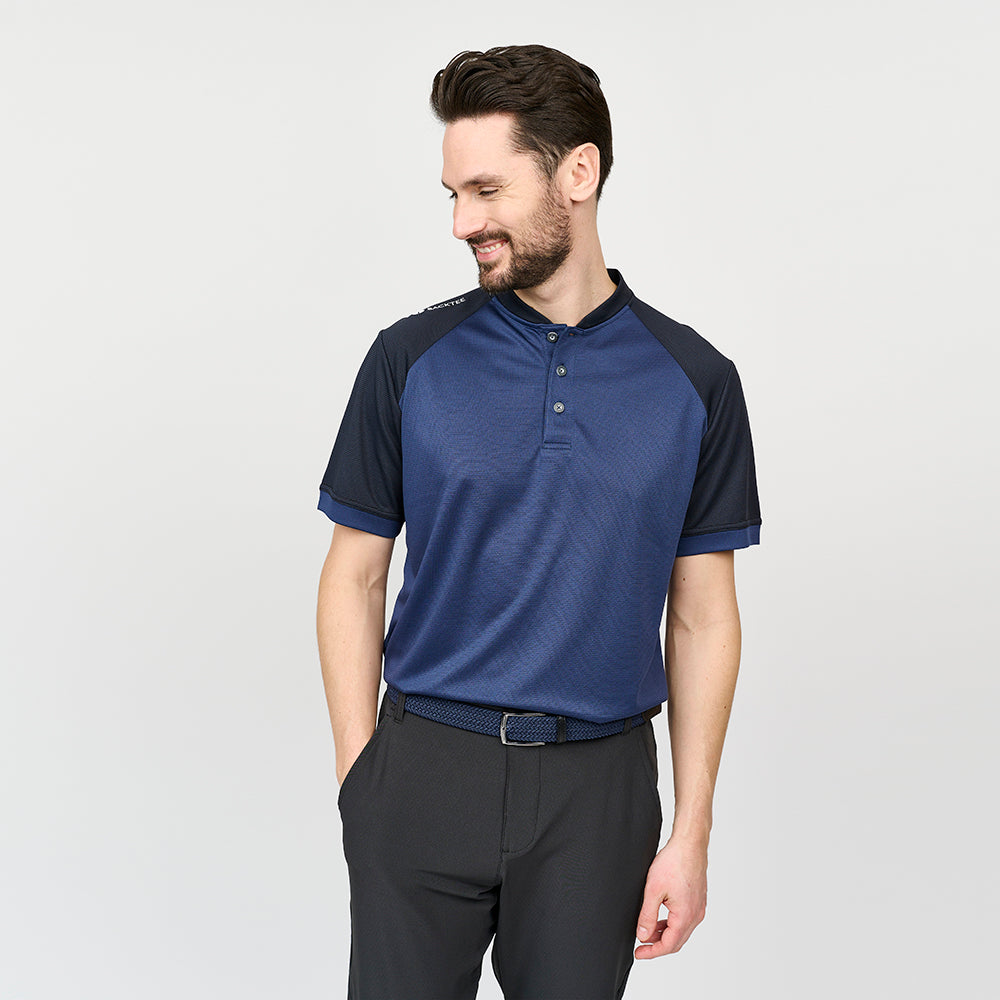 Bomber-Golfpolo für Herren, Marineblau