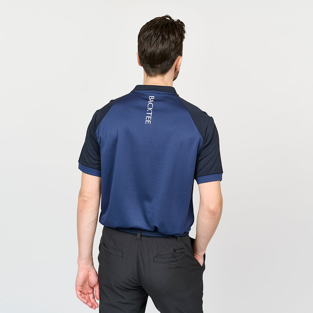 Bomber-Golfpolo für Herren, Marineblau