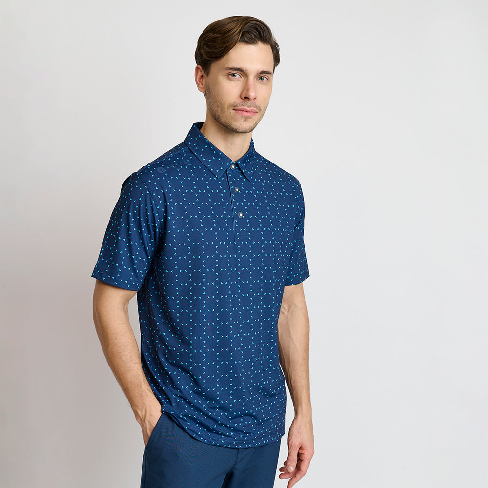 Icon-Poloshirt für Herren, Marineblau, Wassermann