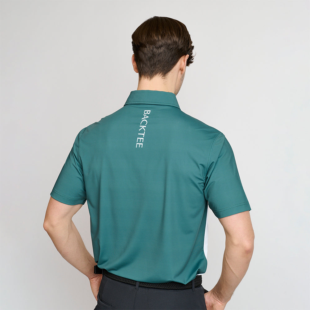 Vertikales Poloshirt für Herren, Bistrogrün