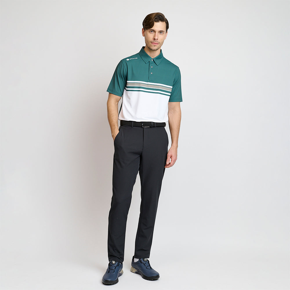 Vertikales Poloshirt für Herren, Bistrogrün