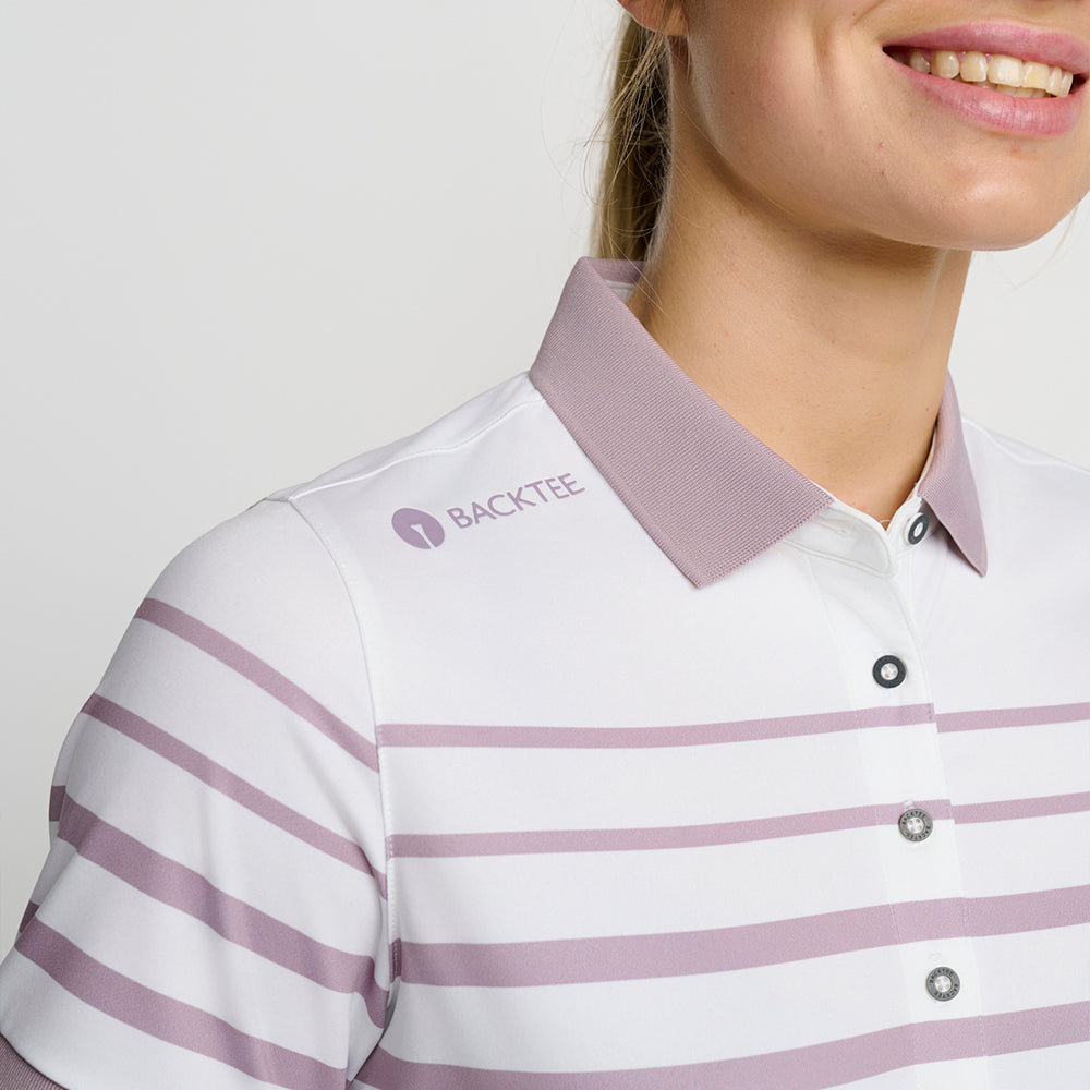 Damen-Poloshirt mit feinen Streifen, Nirvana