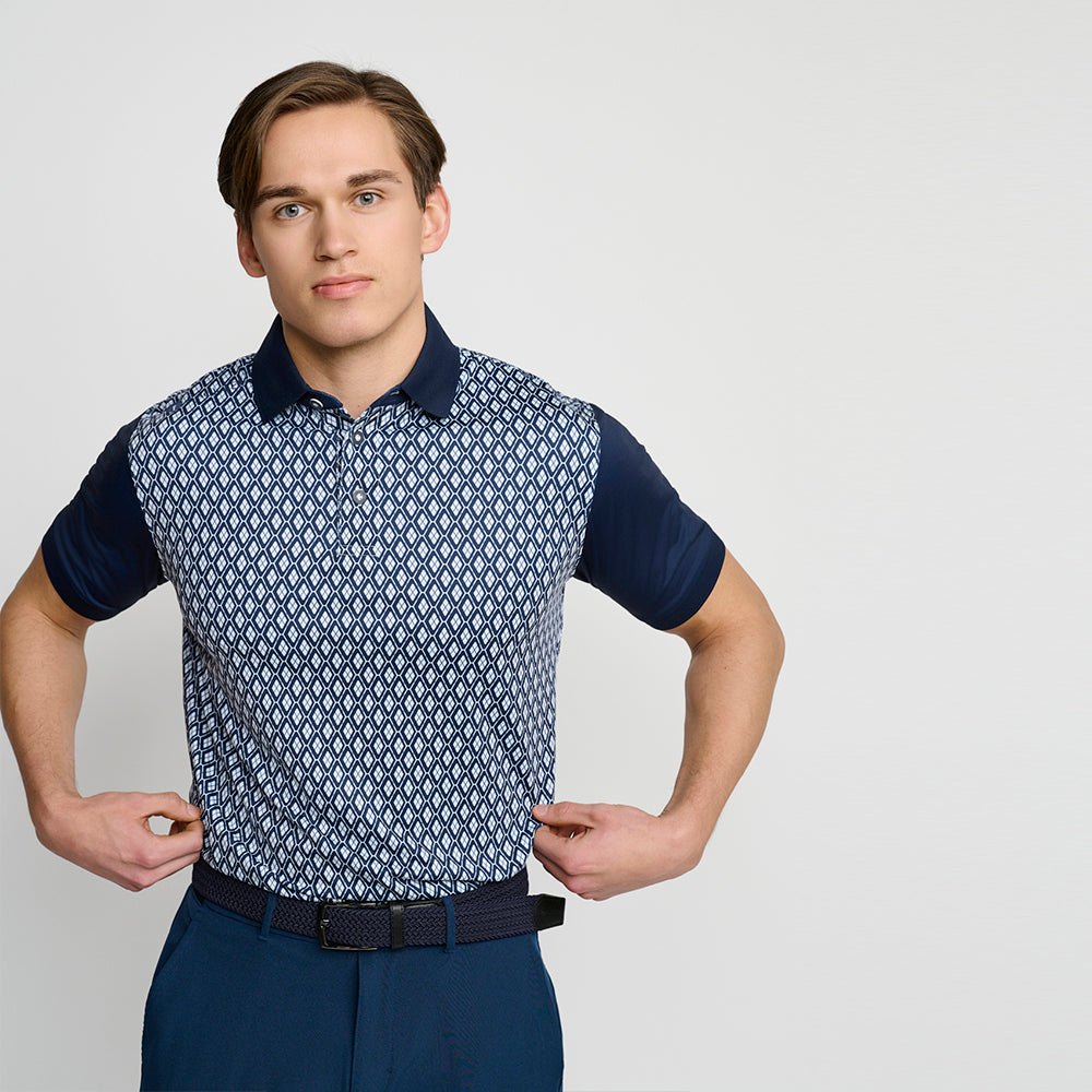 Klassisches Golfpolo für Herren, Marineblau