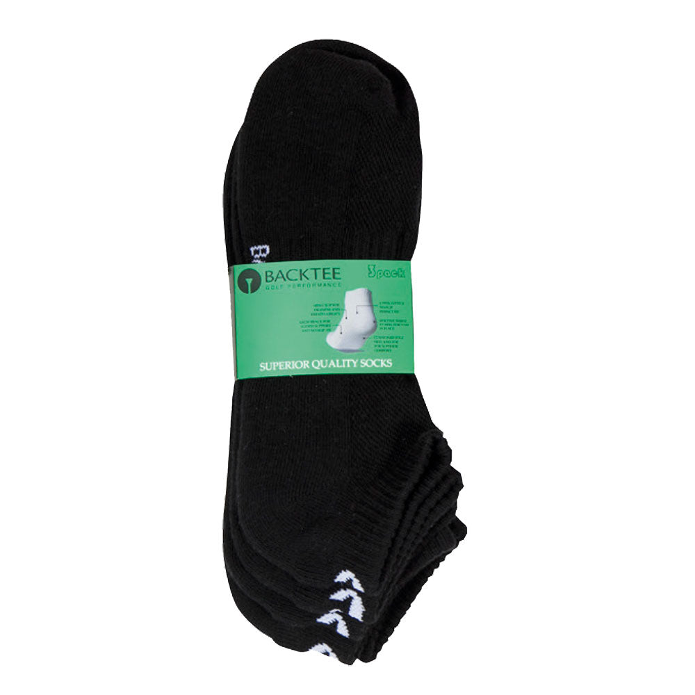 BACKTEE Low-Cut Socken 3er-Pack, Schwarz