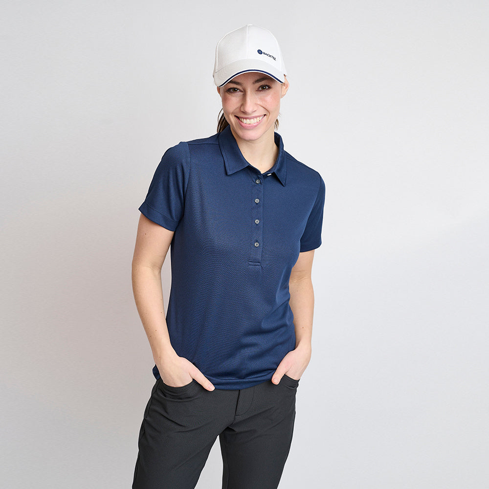 Performance-Poloshirt für Damen, Marineblau