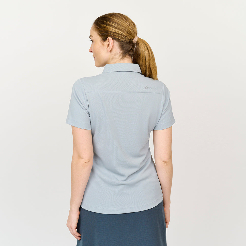 Performance-Poloshirt für Damen, Hellgrau