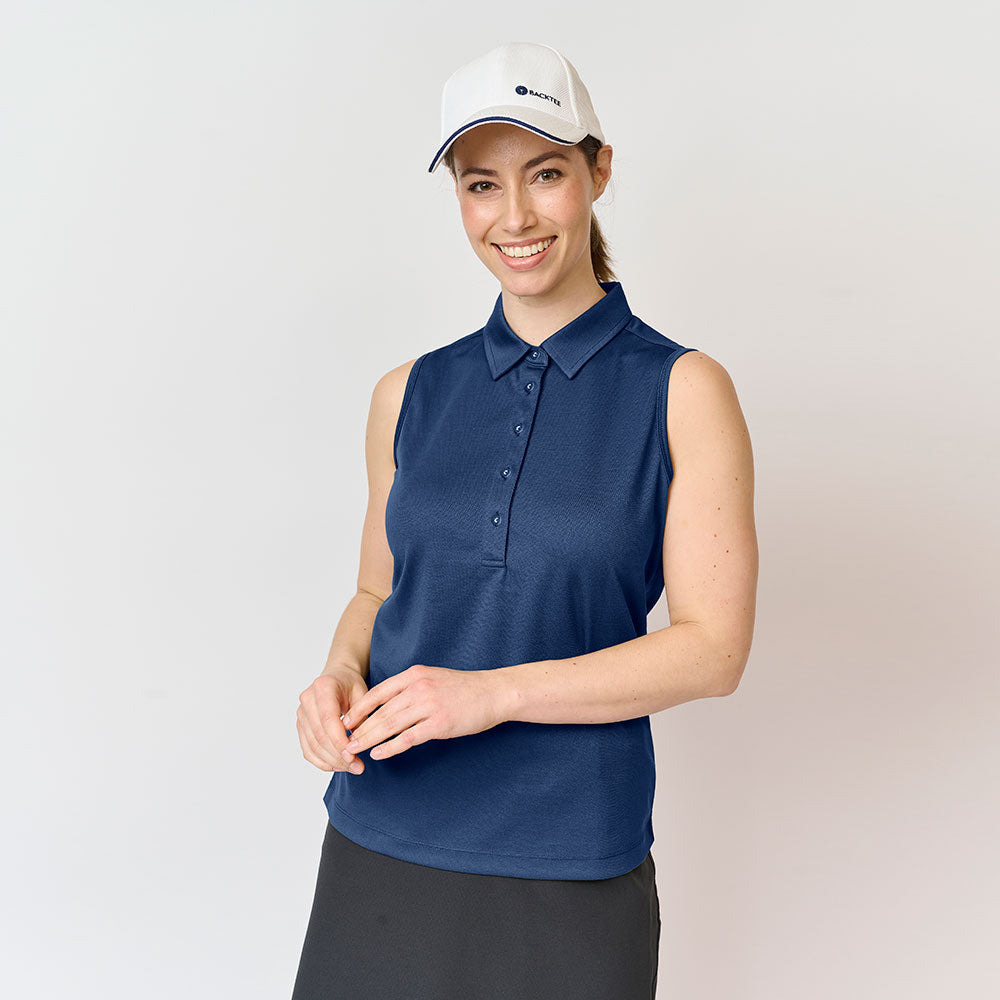 Performance-Poloshirt für Damen, Marineblau