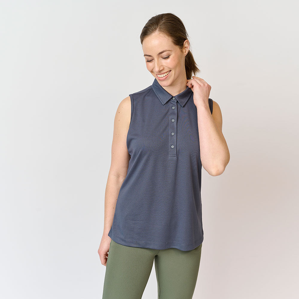 Performance-Poloshirt für Damen, Ombre Blue