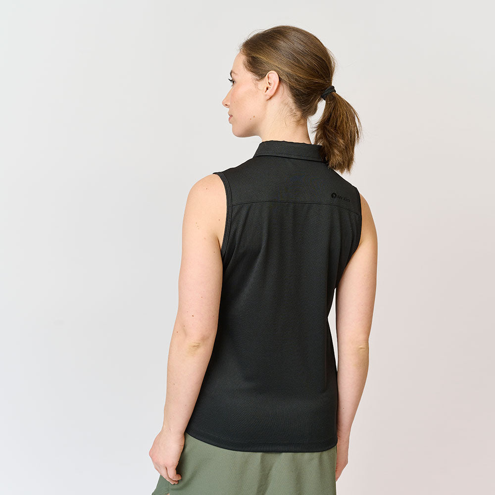 Performance-Poloshirt für Damen, Schwarz