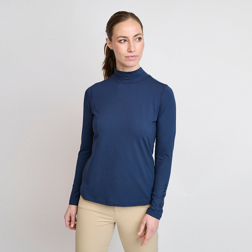 Rollkragenpullover von First Skin für Damen, Marineblau