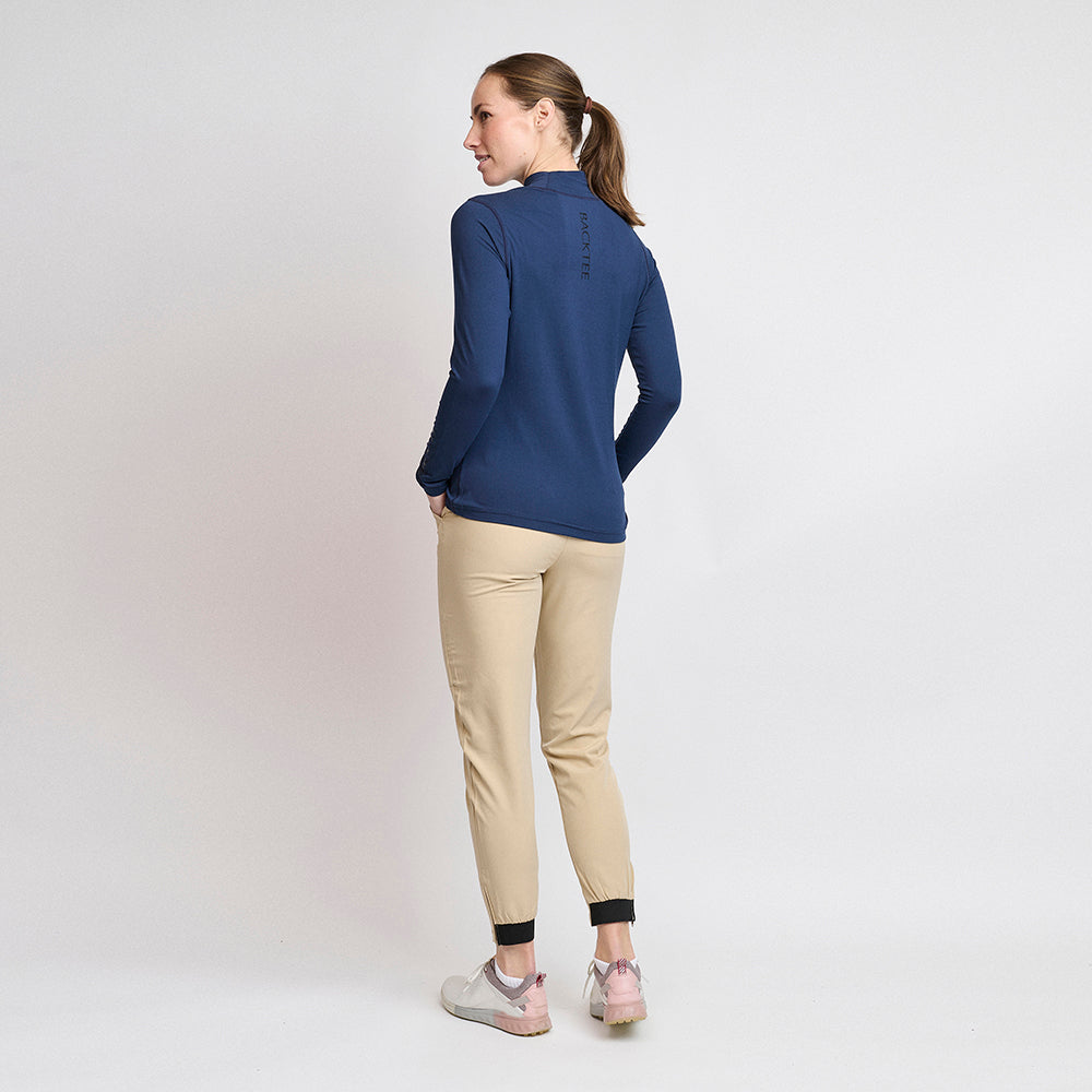 Rollkragenpullover von First Skin für Damen, Marineblau