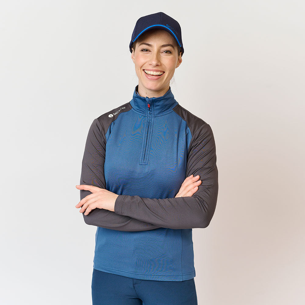 Baselayer mit Reißverschluss für Damen, Ensign Blue