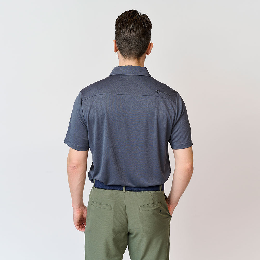 Performance-Poloshirt für Herren, Ombre Blue