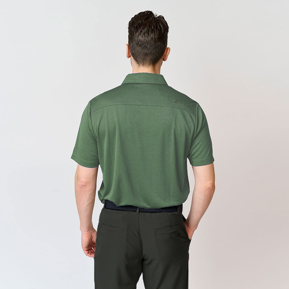 Performance-Poloshirt für Herren, Bistrogrün