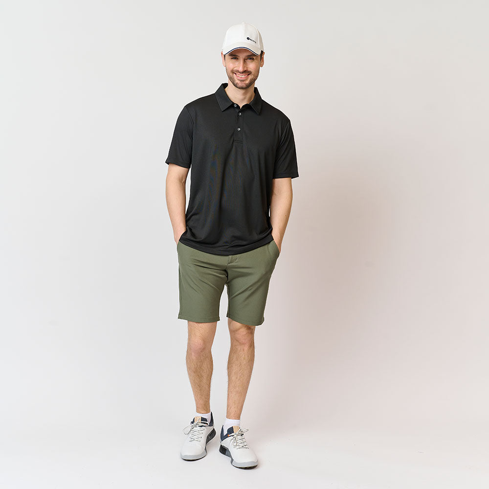 Performance-Poloshirt für Herren, Schwarz