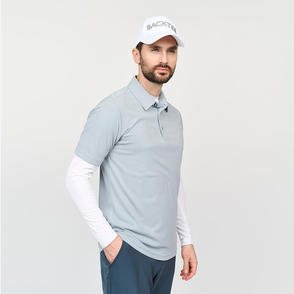 Performance-Poloshirt für Herren, Hellgrau