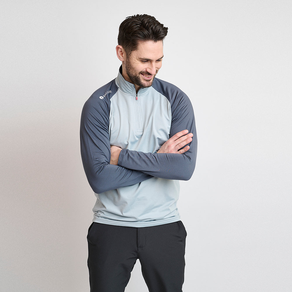 Baselayer mit Reißverschluss für Herren, Ombre Blue