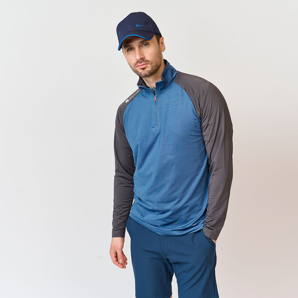 Baselayer mit Reißverschluss für Herren, Ensign Blue